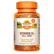 Sundown  Vitamin D3 50mcg 2000iu Plastico  Naranja