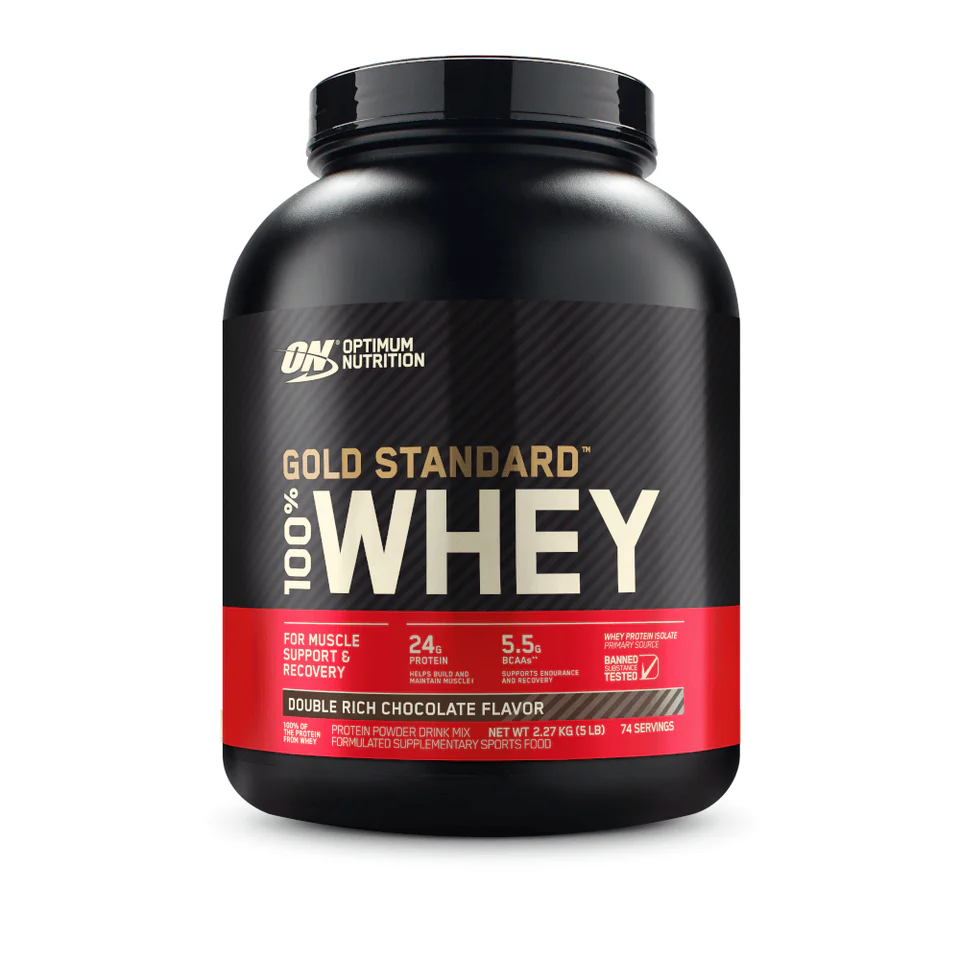Optimum Nutrition  Gold Standard Whey Chocolate Do 74 Servicios Plastico  Negro