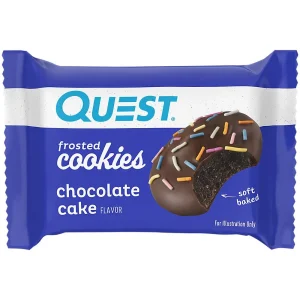 Quest Protein Protein Bar Frosted Cookies Chocolate Cake Plastico  Azul