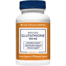 The Vitamin Shoppe  Reduc Glutathion 500 Mg 60 Caps Plastico  Blanco