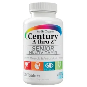 Earths Creation  Century A Thru Z Senior Multivitamin 100 Tabs Plastico  Blanco