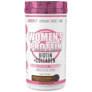 Landerfit Whey Women’S Protein + Collagen Strawberry Cheesecake Plastico 2.04 Lbs/925 G Blanco