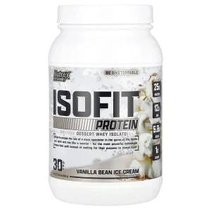 Nutrex  Isofit Vanilla Bean Ice Cream Plastico  Blanco