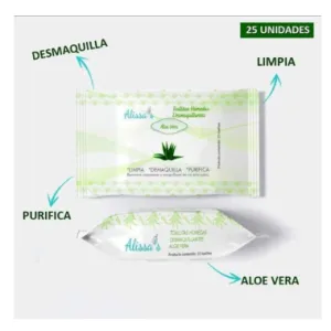 Alissa´S Toallitas HúMedas Toallitas HúMedas Desmaquillantes 25 Piezas Plastico  Verde