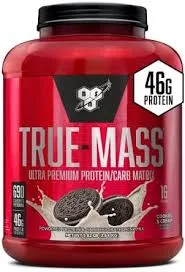 Bsn True-Mass Cookies & Cream Plastico 5.82 Lbs/2.64 Kg S/C