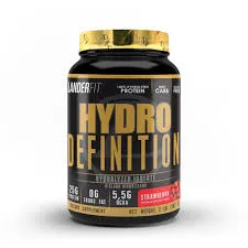 Landerfit Whey Hydro Definition Strawberry 2 Lbs Plastico  Blanco