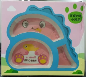 N/Apl Hogar Caja Kit Cubierto P/Bebe Dino 5pc   Rosado