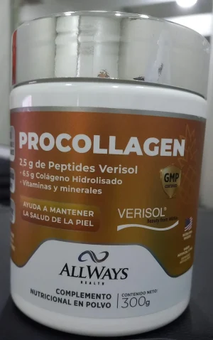 All Ways Medical Vitamina Procollagen 300g Sabor PiñA Plastico  Amarillo