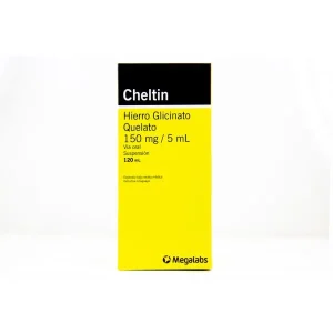 Megalabs Medicamentos Cheltin Hierro Glicinato Quelato 150mg/5ml CartóN  Amarillo