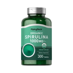Pinkempower  Spirulina 1000 Mg 300 Tablets Plastico  Verde