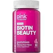 Pinkempower  Hair,Skin Y Nails + Copllagen 60 Gummy Plastico  Rosado