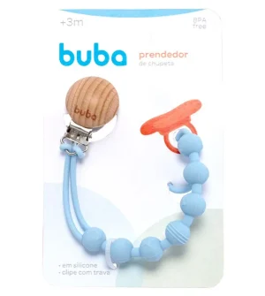 Buba  Premndedor De Chupeta Em Silicona Rosa Plastico  Blanco
