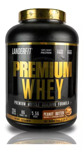 Landerfit Whey Premium Peanut Butter Plastico 5 Lbs/2.27 Kg S/C