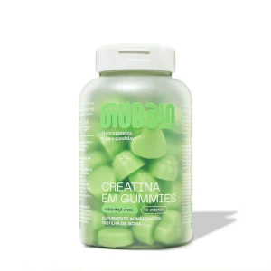 Guday  Creatina Em Gummies Sabor Manzana Verde 60 Unidades Plastico  Verde