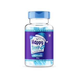 Happyhair Melatonin Sleep Seu Sono Mais Tranquilo  30 Caps 500mg Plastico  Lila