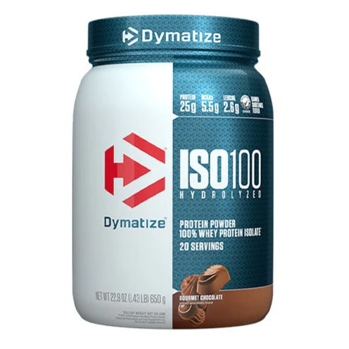 Dymatize  Iso100 Hydrolyzed Gourmet Chocolate 610g Plastico  Blanco