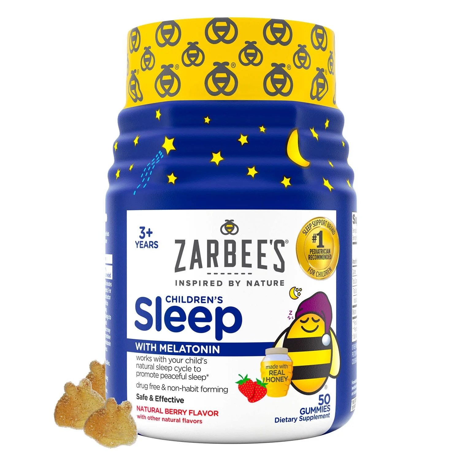 Zarbee’S  Sleep With Melatonin 34 Gummies Plastico  Azul