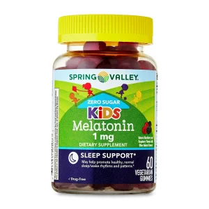 N/Apl  Spring Valley Kids Melatonin 1mg 60 Gummies Plastico  S/C