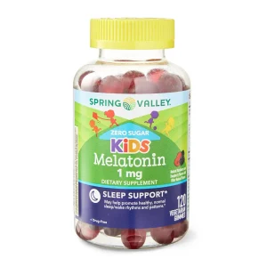 N/Apl  Spring Valley Kids Melatonin 1mg 120 Gummies Plastico  S/C