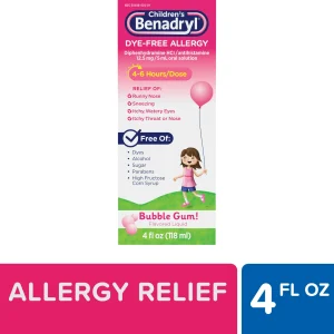 Benadryl Medicamentos Dye-Free Allergy CartóN  Rosado