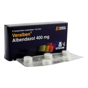 Eticos  Veralben Albendazol 400mg Comprimidos CartóN  Azul