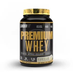 Landerfit Whey Premium Vainilla Plastico 5 Lbs/2.27 Kg S/C