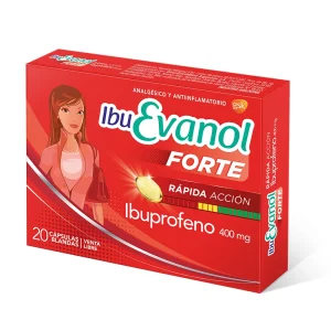 Gsk Medicamentos Ibuevanol Forte 400mg Plastico  Rojo