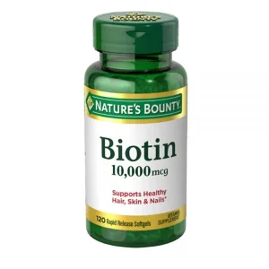 Nature’S  Bounty Biotin 10000mcg 120 Softgels Plastico  Verde
