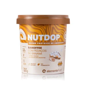Elemento Puro  Nutdop Pasta De Amendoim Proteica Banoffe 500g Plastico  Blanco